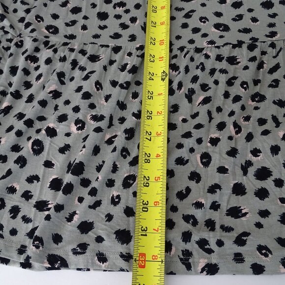 Mudpie Minnie Tiered Dress Women Size S Sage Animal Print Long Sleeve Casual NEW - Picture 10 of 10